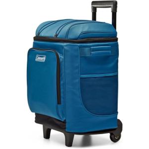 imageColeman 42Can Soft Rolling Cooler with Wheels LeakProof Portable Insulated Chiller with 12 Hour Ice Retention Made with Recycled Materials