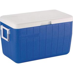 imageColeman Chiller 48qt Insulated Portable Cooler with Ice Retention ampamp HeavyDuty Handles Made in USABlue