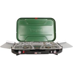 imageColeman Classic 3Burner Propane Camping Stove with InstaStart Ignition Portable Cooktop with 3 Adjustable Burners ampamp 28000 BTUs of Power for Camping Tailgating Grilling Hunting ampamp MoreGreen