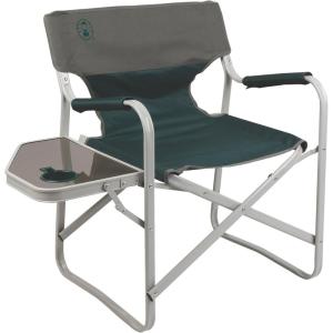imageColeman Outpost Elite Folding Camp Chair with Side Table ampamp Cup Holder WeatherResistant Portable Chair with Arm RestsDeck Chair With Side Table