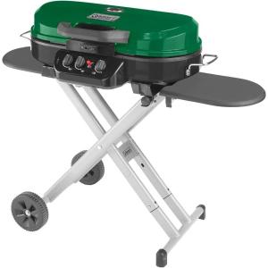 imageColeman RoadTrip 285 Portable StandUp Propane Grill with 3 Adjustable Burners ampamp Instastart Ignition 20000 BTUs of Power for Outdoor Cooking Camping Tailgating Grilling BBQs ampamp MoreGreen