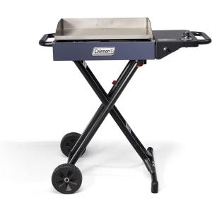 imageColeman RoadTrip Griddle 19quot24quot Propane Griddle with Instastart Ignition Even Heat Distribution Grease Tray ampamp Optional Lid Portable Griddle with Scissor Legs ampamp Wheels for Camping ampamp TailgatingBlue