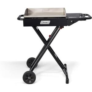 imageColeman RoadTrip Griddle 19quot24quot Propane Griddle with Instastart Ignition Even Heat Distribution Grease Tray ampamp Optional Lid Portable Griddle with Scissor Legs ampamp Wheels for Camping ampamp TailgatingBlack