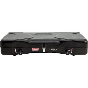 imageColeman Triton 2Burner Propane Stove Portable Camping Cooktop with 2 Adjustable Burners ampamp Wind Guards 22000 BTUs of PowerBlack