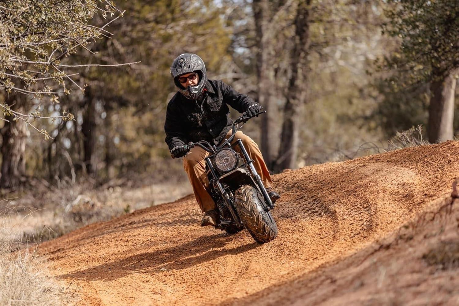 imageColeman Powersports B200C 196cc Gas Powered Camo Minibike for Kids and Adults 1Cylinder 4Stroke 23 Mph 200 lbs Maximum Load Ideal for OffRoad and Trail Riding