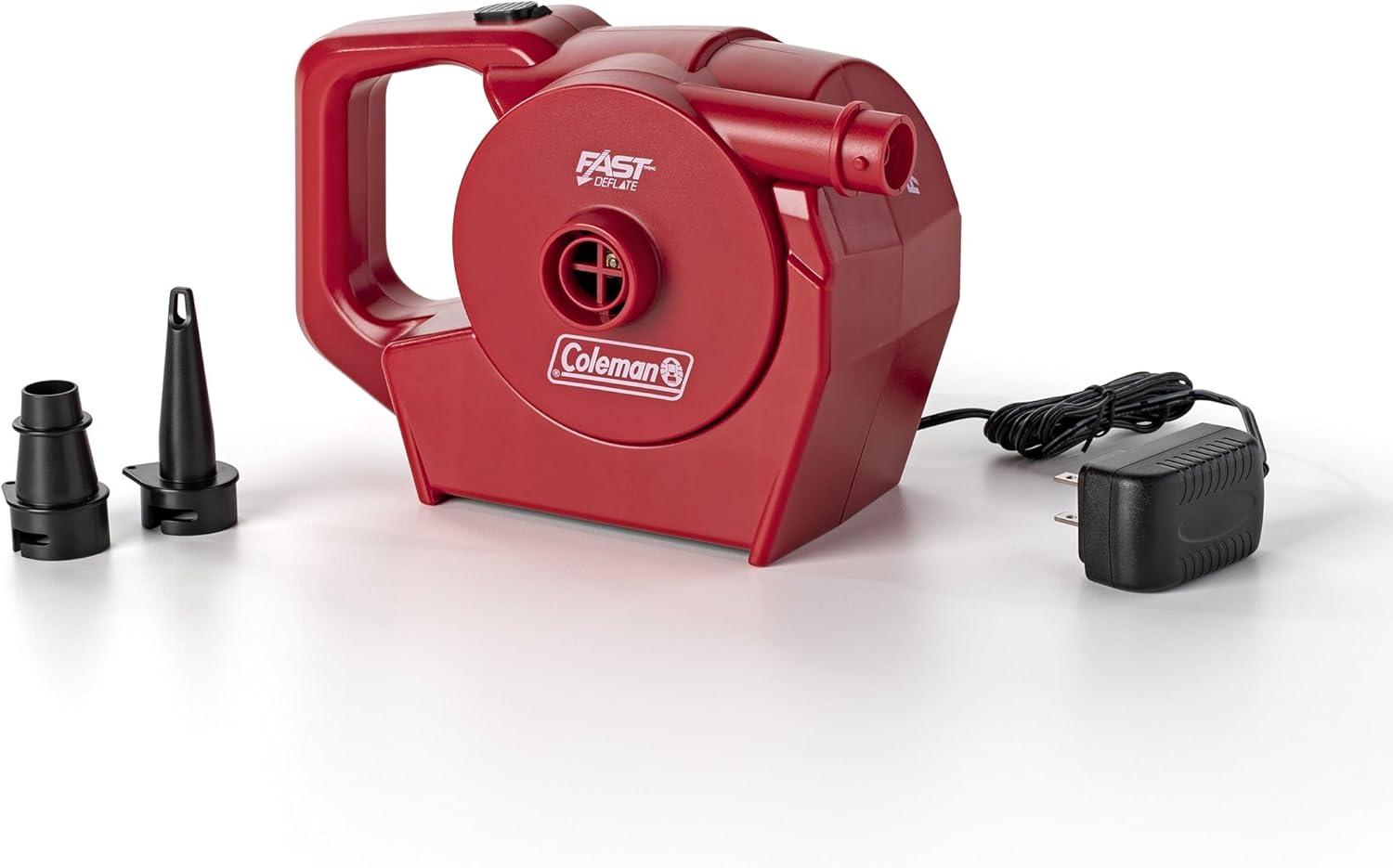 imageColeman SupportRest DoubleHigh 18quot Twin Air Mattress  Indoor and Outdoor Raised Airbed with 120V Rechargeable Air Pump  Blow Up Air Mattress for Camping