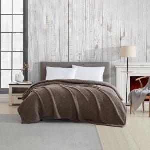 imageCathay Home Coleman Oversize Diamond Quilted Teddy Sherpa Fleece Throw BlanketBedspread  Home Sofa Couch Outdoor Travel Stadium Sports Camping Hiking  Indigo FullQueen 90quotx90quotCharcoal Brown