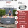 imageBestway Coleman Palm Springs 4 to 6 Person EnergySense Smart AirJet Plus Inflatable Hot Tub Outdoor Spa with 140 AirJets and Insulated Cover6 Capacity Energy Efficient Grey