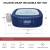imageColeman Atlantis AirJet Large Square 4 to 6 Person Inflatable Hot Tub Portable Outdoor Spa with 140 AirJets and EnergySense Cover BlueBlue