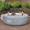 imageColeman SaluSpa AirJet 7 Person Inflatable Hot Tub Round Portable Outdoor Spa with 180 Soothing AirJets and Insulated Cover Gray Sicily StandardSicily Standard