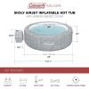 imageColeman SaluSpa AirJet 7 Person Inflatable Hot Tub Round Portable Outdoor Spa with 180 Soothing AirJets and Insulated Cover Gray Sicily StandardSicily EnergySense