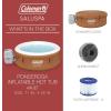 imageColeman SaluSpa Ponderosa AirJet 2 to 4 Person Inflatable Hot Tub Round Portable Outdoor Spa with 120 Soothing Jets with Cover OrangeOrange