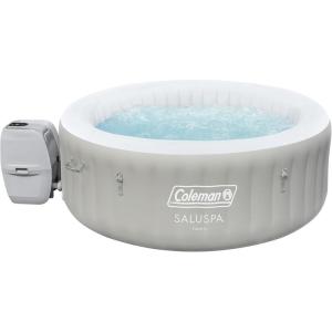 imageBestway Coleman Palm Springs 4 to 6 Person EnergySense Smart AirJet Plus Inflatable Hot Tub Outdoor Spa with 140 AirJets and Insulated Cover2 Capacity Light Grey