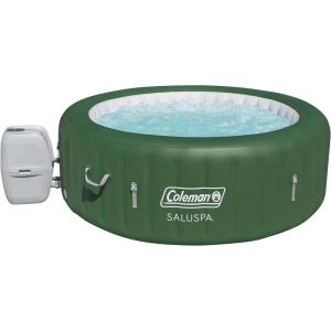 imageBestway Coleman Palm Springs 4 to 6 Person EnergySense Smart AirJet Plus Inflatable Hot Tub Outdoor Spa with 140 AirJets and Insulated Cover4 Capacity Forest Green