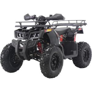 imageColeman Powersports AT200R 169cc Gas Powered Adult ATV Hydraulic Disc Brakes Independent Suspension 330 lbs Maximum Load HeavyDuty OffRoad Utility VehicleBlackRed
