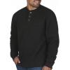image:imageColeman LongSleeve Sherpa Lined Waffle Henley Shirts for MenBlack