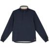 image:imageColeman Quarter Zip Sherpa Henley Long Sleeve Shirt For Men Black Heather MediumIndigo Heather