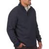 image:imageColeman Quarter Zip Sherpa Henley Long Sleeve Shirt For Men Black Heather MediumIndigo Heather