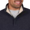 image:imageColeman Quarter Zip Sherpa Henley Long Sleeve Shirt For Men Black Heather MediumIndigo Heather