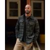 image:imageColeman Sherpa Lined Yukon Flannel Shirt Jackets with Corduroy Trim RedCharcoal LargeGreyOlive