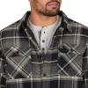 image:imageColeman Sherpa Lined Yukon Flannel Shirt Jackets with Corduroy Trim RedCharcoal LargeGreyOlive