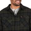 image:imageColeman Sherpa Lined Yukon Flannel Shirt Jackets with Corduroy Trim RedCharcoal LargeOlive