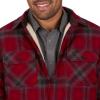 image:imageColeman Sherpa Lined Yukon Flannel Shirt Jackets with Corduroy Trim RedCharcoal LargeRedCharcoal
