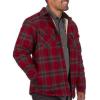 image:imageColeman Sherpa Lined Yukon Flannel Shirt Jackets with Corduroy Trim RedCharcoal LargeRedCharcoal