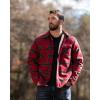 image:imageColeman Sherpa Lined Yukon Flannel Shirt Jackets with Corduroy Trim RedCharcoal LargeRedCharcoal