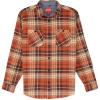 image:imageColeman Mens LongSleeve Flannel Shirt Midweight Western Plaid ButtonDown BlueGrey MediumRust