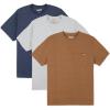 image:imageColeman Mens Workwear Performance Short Sleeve Cotton TShirts Multi Color 3PackCool Grey Indigo Copper