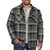 image:imageColeman Sherpa Lined Yukon Flannel Shirt Jackets with Corduroy Trim RedCharcoal LargeGreyOlive