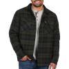 image:imageColeman Sherpa Lined Yukon Flannel Shirt Jackets with Corduroy Trim RedCharcoal LargeOlive