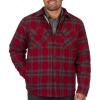 image:imageColeman Sherpa Lined Yukon Flannel Shirt Jackets with Corduroy Trim RedCharcoal LargeRedCharcoal