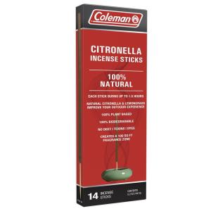 image:imageColeman Citronella Incense Sticks DEET Free with Natural Citronella and Lemongrass 100 Plant Based 100 Biodegradable Up To 15h Burn Time per Stick 14 Sticks