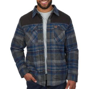 image:imageColeman Diamond Quilted Flannel Shirt Jacket  Mens Plaid Flannel Winter Jacket for Outdoor Hiking Camping and HuntingGrey