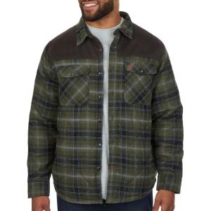 image:imageColeman Diamond Quilted Flannel Shirt Jacket  Mens Plaid Flannel Winter Jacket for Outdoor Hiking Camping and HuntingOlive Grey