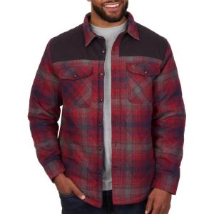 image:imageColeman Diamond Quilted Flannel Shirt Jacket  Mens Plaid Flannel Winter Jacket for Outdoor Hiking Camping and HuntingRed