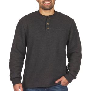 image:imageColeman LongSleeve Sherpa Lined Waffle Henley Shirts for MenBlack Heather