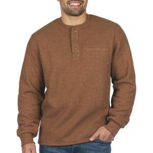 image:imageColeman LongSleeve Sherpa Lined Waffle Henley Shirts for MenCopper Heather