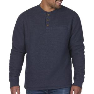 image:imageColeman LongSleeve Sherpa Lined Waffle Henley Shirts for MenIndigo Heather