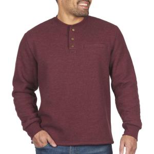 image:imageColeman LongSleeve Sherpa Lined Waffle Henley Shirts for MenPort Heather