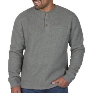 image:imageColeman LongSleeve Sherpa Lined Waffle Henley Shirts for MenShale Heather