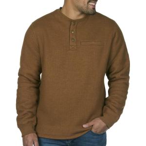 image:imageColeman LongSleeve Sherpa Lined Waffle Henley Shirts for MenWalnut Heather