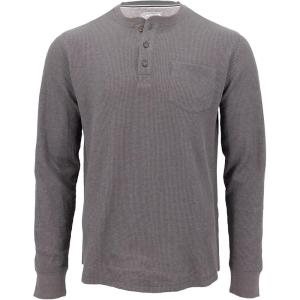 image:imageColeman LongSleeve Waffle Thermal Henley Shirts for MenCharcoal Grey Heather