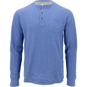 image:imageColeman LongSleeve Waffle Thermal Henley Shirts for MenMid Blue Heather