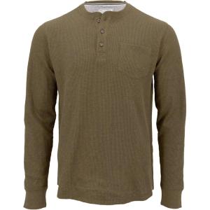 image:imageColeman LongSleeve Waffle Thermal Henley Shirts for MenSmokey Olive Heather