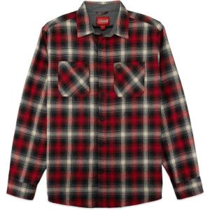 image:imageColeman Mens LongSleeve Flannel Shirt Midweight Western Plaid ButtonDown BlueGrey MediumRedGray