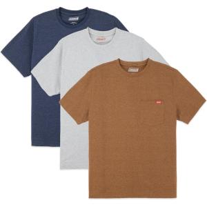 image:imageColeman Mens Workwear Performance Short Sleeve Cotton TShirts Multi Color 3PackCool Grey Indigo Copper