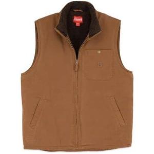 image:imageColeman Microfiber Quilted Vest With Sherpa Collar XX Large RustCopperBrown Sherpa